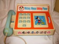 mickey mouse toy phone 1980s