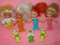 mermaid bath toys from the 80s